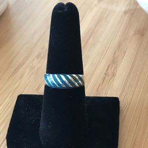 Vintage TAXCO Mexico Turquoise Ring 7 3/4